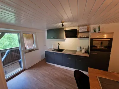 Küche/Küchenzeile in der Unterkunft Ferienwohnung Forchtenberg