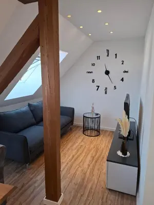 Ein Sitzbereich in der Unterkunft Moderne DG-Wohnung mit Flair in guter Lage