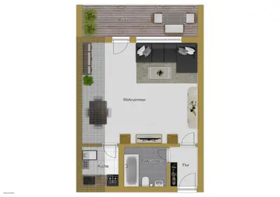 Grundriss der Unterkunft rohrerLiving #2 - Natur pur, Balkon und Panorama