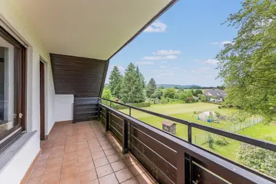 Ein Balkon oder eine Terrasse in der Unterkunft rohrerLiving #2 - Natur pur, Balkon und Panorama