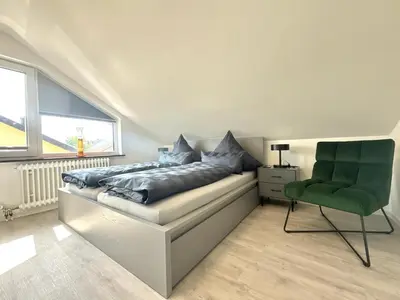 Ein Sitzbereich in der Unterkunft Barockstadtapartment Rastatt