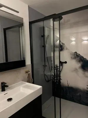 Ein Badezimmer in der Unterkunft Altes Pfarrhaus Amorbach