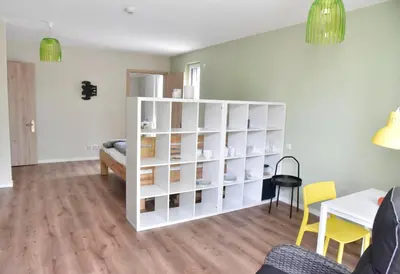 Ein Sitzbereich in der Unterkunft Sonnenscheinhaus Wohnung 1