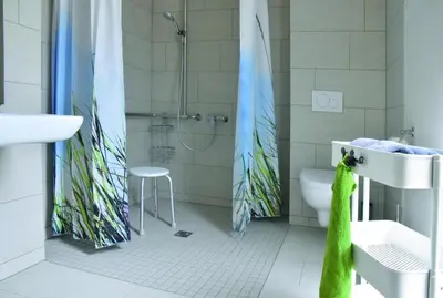 Ein Badezimmer in der Unterkunft Sonnenscheinhaus Wohnung 1