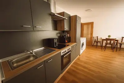 Küche/Küchenzeile in der Unterkunft Haus Schömberg