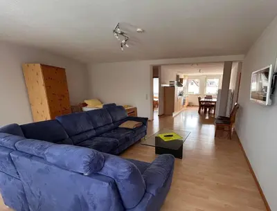 Ein Sitzbereich in der Unterkunft Gästehaus Im Unnerdorf