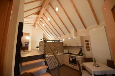 Ein Bett oder Betten in einem Zimmer der Unterkunft Herberge Rheinhessen