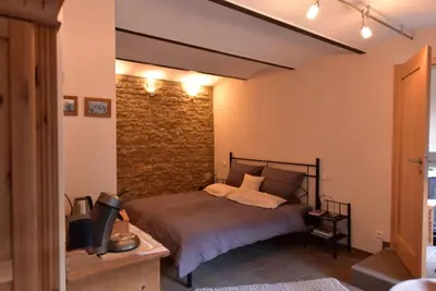 Ein Bett oder Betten in einem Zimmer der Unterkunft Herberge Rheinhessen