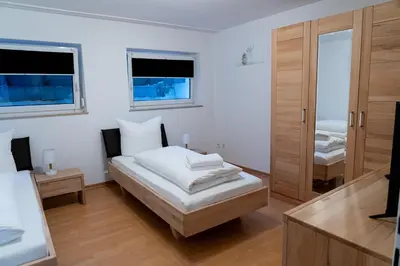 Ein Bett oder Betten in einem Zimmer der Unterkunft Studio 17 FeWo Schwaigern