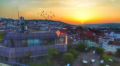 Blick auf den Sonnenuntergang/Sonnenaufgang von der Ferienwohnung aus oder aus der Nähe