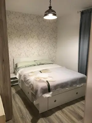 Ein Bett oder Betten in einem Zimmer der Unterkunft 64747 Breuberg Odenwald 2 Schlafzimmer