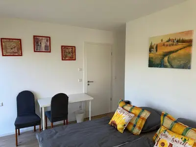 Ein Sitzbereich in der Unterkunft Guest House BiBi-Lux