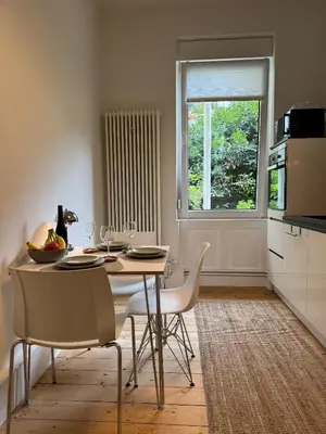 Küche/Küchenzeile in der Unterkunft Grand Apartment Worms - Stilvolles Wohnen im Zentrum