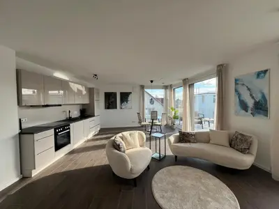 Küche/Küchenzeile in der Unterkunft Penthouse im Herzen von Neckarsulm