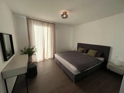 Ein Bett oder Betten in einem Zimmer der Unterkunft Penthouse im Herzen von Neckarsulm