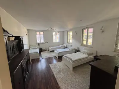 Ein Bett oder Betten in einem Zimmer der Unterkunft Monteurwohnung Lambsheim