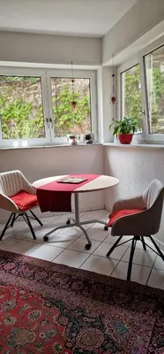 Ein Sitzbereich in der Unterkunft Studio auszeit in Speyer