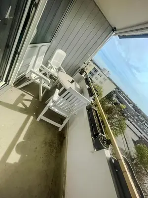 Ein Balkon oder eine Terrasse in der Unterkunft Nähe BASF- BG Klinik - MonteurzimmerFirstChoice