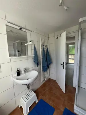 Ein Badezimmer in der Unterkunft Apartment Waldidyll