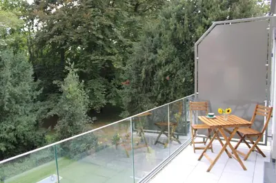 Ein Balkon oder eine Terrasse in der Unterkunft URBAN SUITE - Gleis6