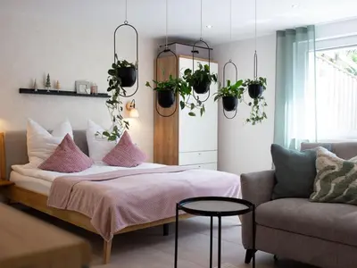 Ein Bett oder Betten in einem Zimmer der Unterkunft Bei Heussens