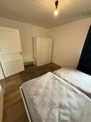 Ein Bett oder Betten in einem Zimmer der Unterkunft Heppenheim Monteurswohnung