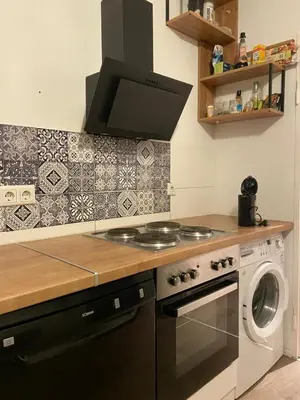 Küche/Küchenzeile in der Unterkunft Monteur- und Ferienwohnung Mannheim
