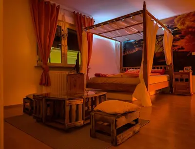Ein Bett oder Betten in einem Zimmer der Unterkunft Savanna Loft
