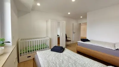 Ein Bett oder Betten in einem Zimmer der Unterkunft Fewo Gerda im schönen Odw