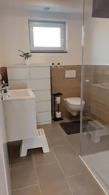 Ein Badezimmer in der Unterkunft Fewo Gerda im schönen Odw