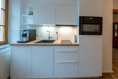 Küche/Küchenzeile in der Unterkunft Krebiehls Winkelhof