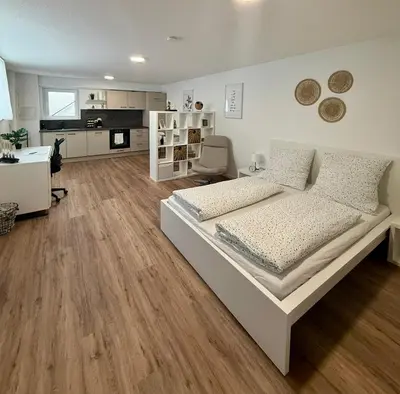 Küche/Küchenzeile in der Unterkunft 1-Zimmer-Appartment ruhig & naturnah