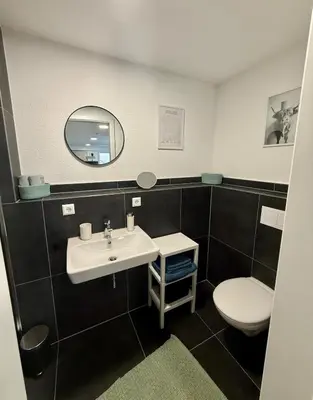 Ein Badezimmer in der Unterkunft 1-Zimmer-Appartment ruhig & naturnah