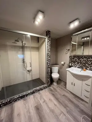 Ein Badezimmer in der Unterkunft Apartment am Mainparksee