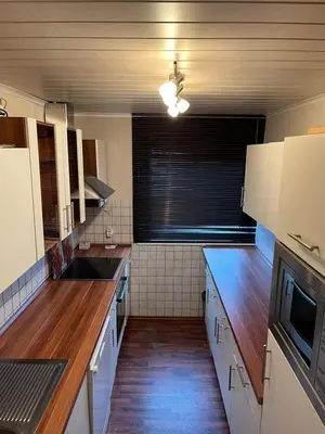 Küche/Küchenzeile in der Unterkunft Apartment am Mainparksee