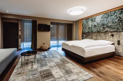 Ein Bett oder Betten in einem Zimmer der Unterkunft Dillhof Apartments