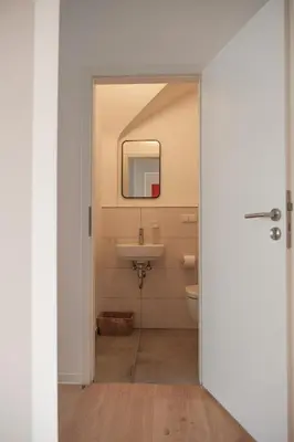 Ein Badezimmer in der Unterkunft Urlaub in der Glückskoje - 2 SZ, Wintergarten, Haustiere willkommen