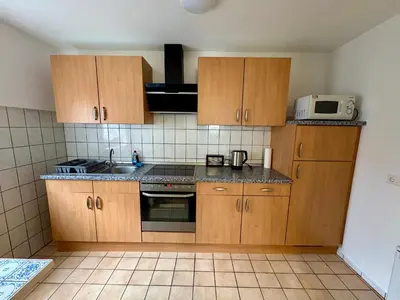 Küche/Küchenzeile in der Unterkunft Ferienwohnung in Bad Schönborn