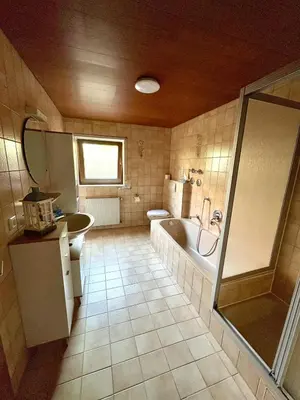 Ein Badezimmer in der Unterkunft Ferienwohnung in Bad Schönborn