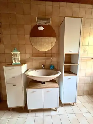 Ein Badezimmer in der Unterkunft Ferienwohnung in Bad Schönborn
