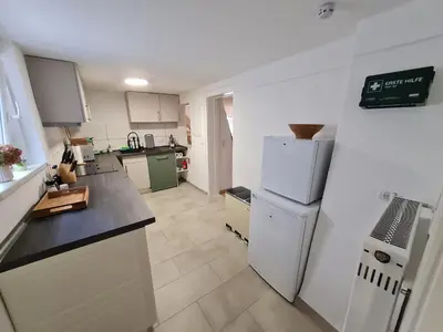 Küche/Küchenzeile in der Unterkunft bird's nest Ferienwohnung in der Altstadt, offenes Fachwerk