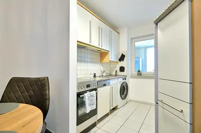 Küche/Küchenzeile in der Unterkunft Wohlfühlnest St Leon Rot Aufzug Klima Balkon