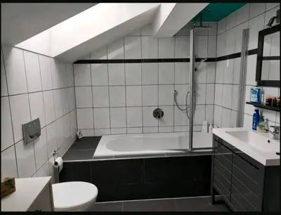 Ein Badezimmer in der Unterkunft Albtalblick