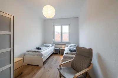 Ein Sitzbereich in der Unterkunft Am Pfälzerplatz - 3 Zimmer und 6 Betten