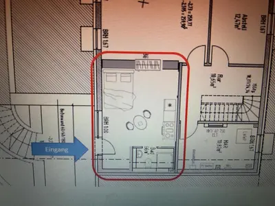 Grundriss der Unterkunft Apartment Hélène mit Doppel- oder 2 Einzelbetten für 2 Personen mit eigenem Eingang -Neubau-