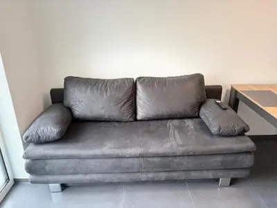 Ein Sitzbereich in der Unterkunft Appartement Waldruhe