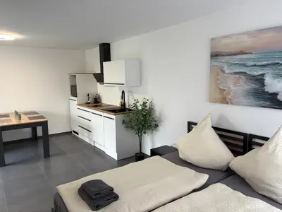 Küche/Küchenzeile in der Unterkunft Appartement Waldruhe
