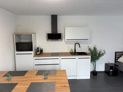 Küche/Küchenzeile in der Unterkunft Appartement Waldruhe
