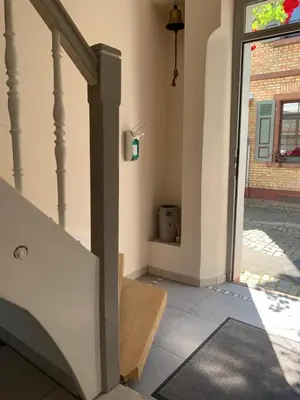 Ein Bett oder Betten in einem Zimmer der Unterkunft Gruppen und Familienstadthaus 5-6 Betten, 4 Bäder, 2 Terrassen und Balkon