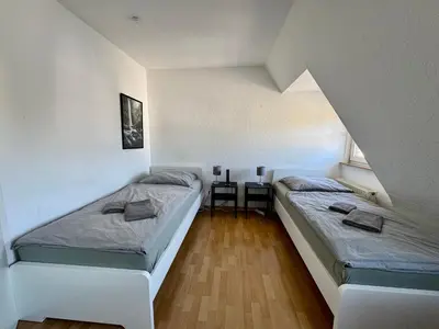 Ein Bett oder Betten in einem Zimmer der Unterkunft GEM01 Apartment near Heilbronn
